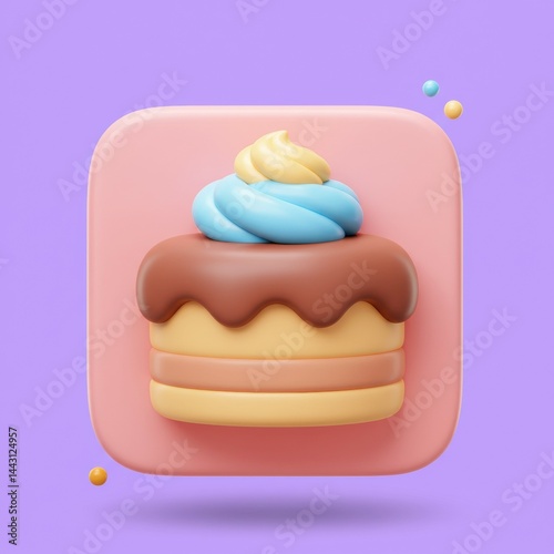 Kawaii Cake Icon