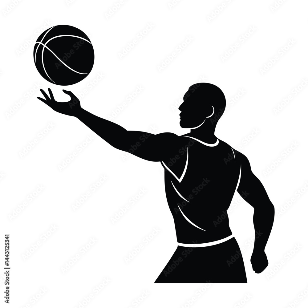 Fototapeta premium basketball player with ball