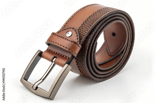leather belt isolated on white background