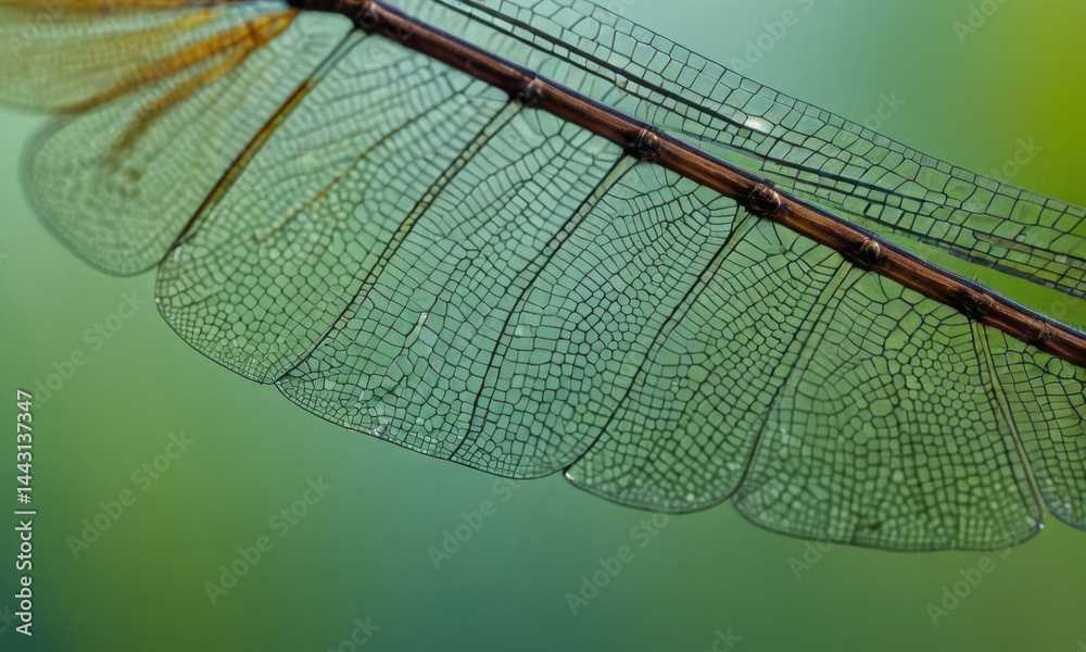 A detailed shot of a dragonfly's wing, perfect for nature and insect-themed designs