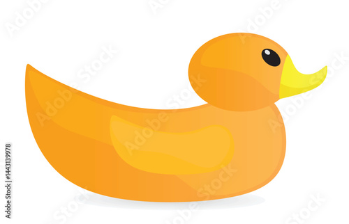 Yellow rubber duck. vector illustration