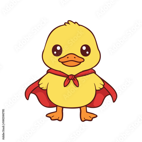 cute icon character duck hero