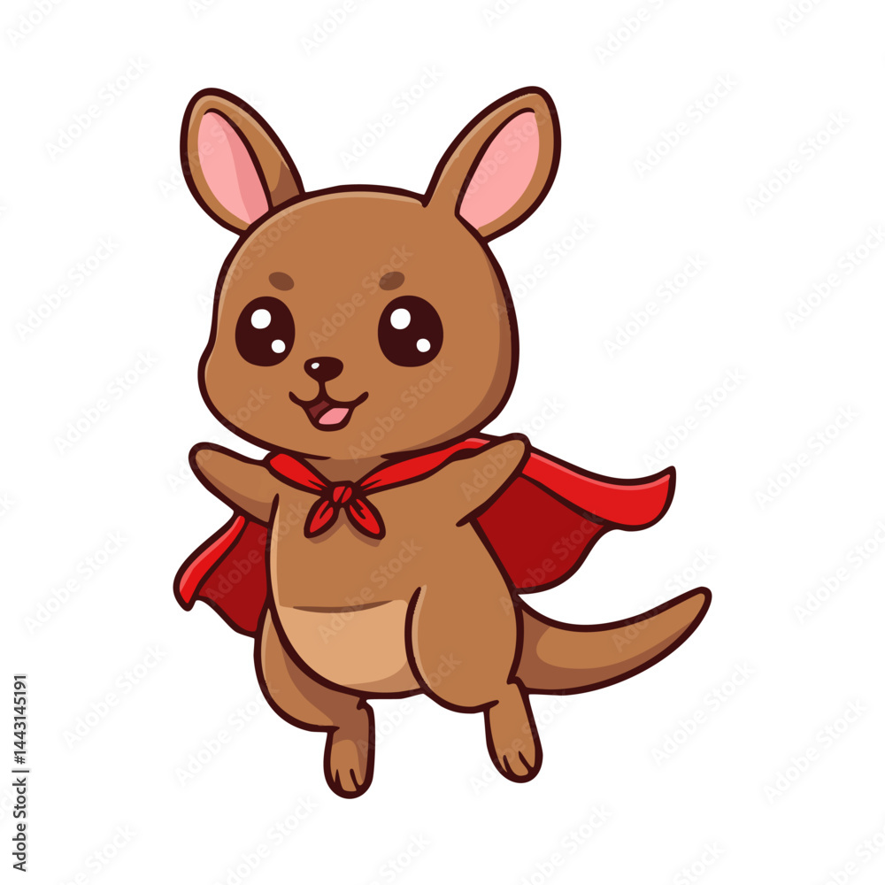 cute icon character kangaroo hero cute icon character kangaroo hero