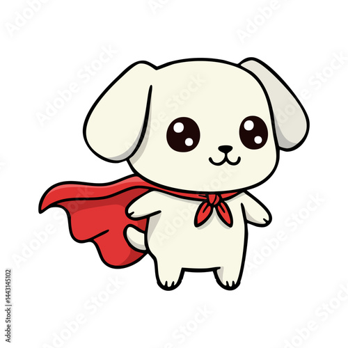 cute icon character dog hero