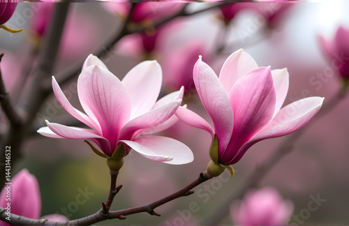 The magnolia tree is bursting with vibrant flowers during its brief but beautiful annual blooming season outside._00001_