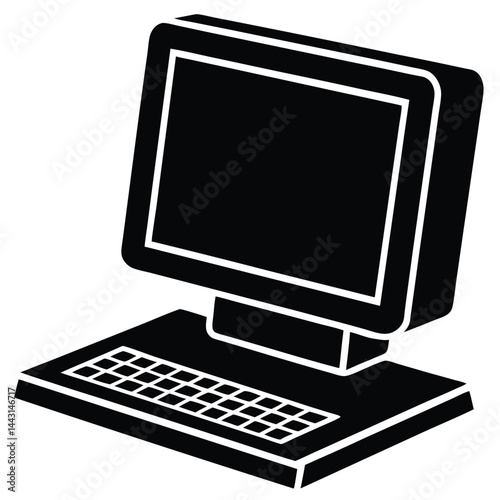 Laptop computer cell phone and desktop pc screen icon vector simple graphic illustration set solid black line stroke outline art, mobile cellphone smartphone blank empty frame sign symbol image, pc.