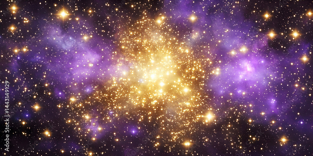 Obraz premium Cosmic Nebula Background, ai ground.