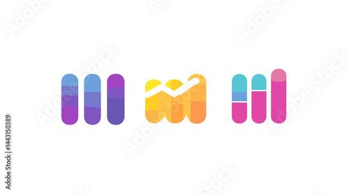 Abstract Colorful Pixel Wave Graphic Design