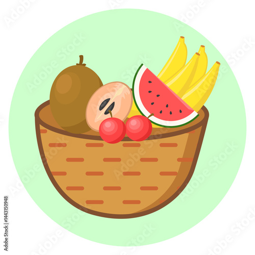 Tropical Fruit Mix in Basket