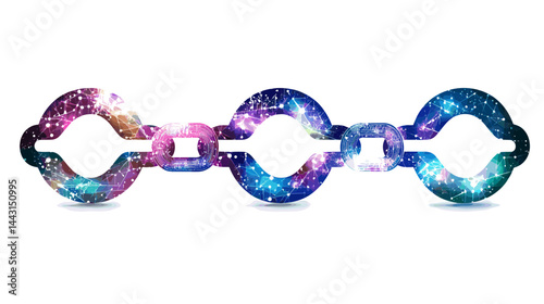Cosmic Chain Links: Abstract Galaxy Design
