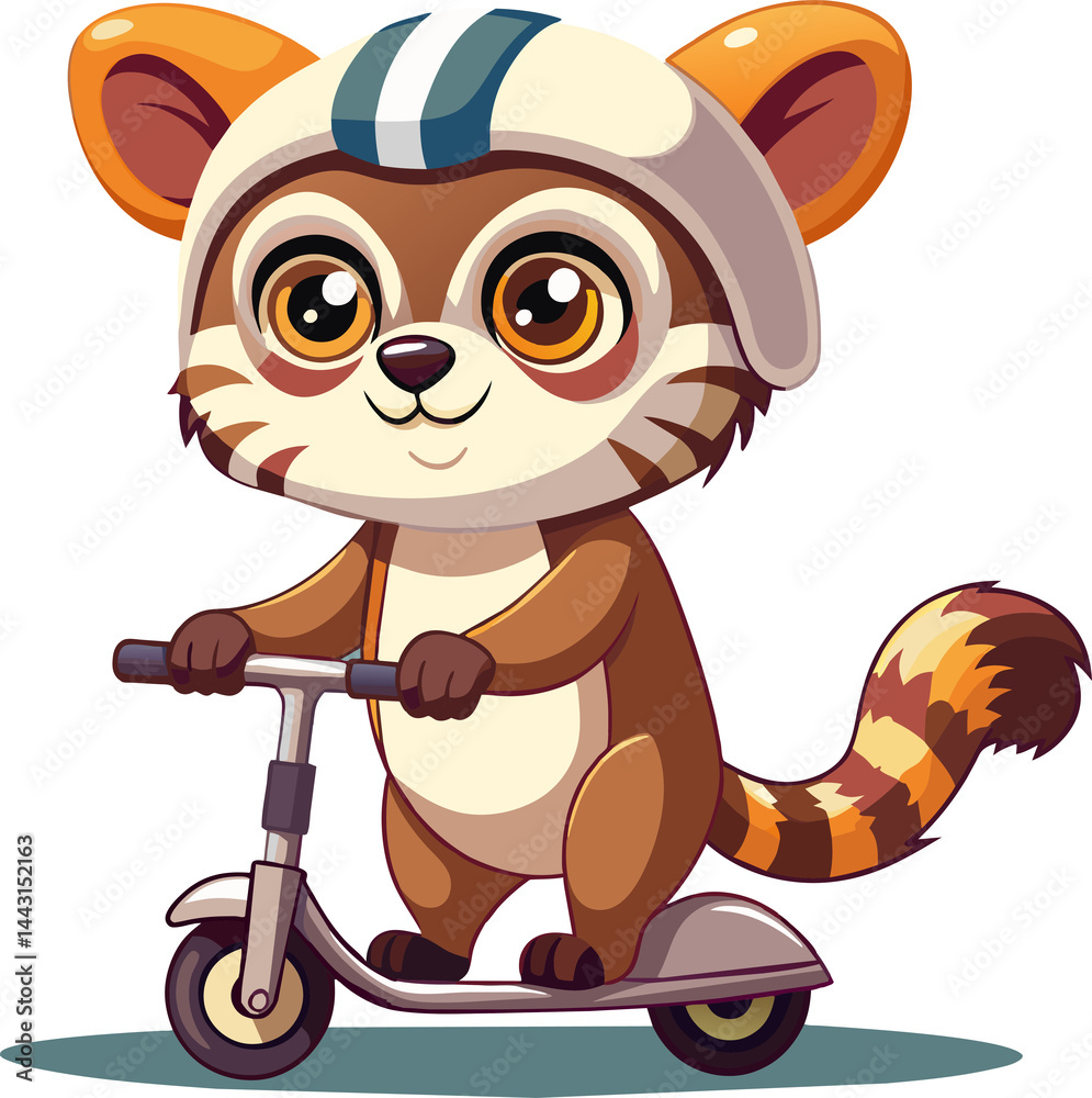 Fototapeta premium A cute cartoon vector illustration shows a happy dog and cat pet having fun like comic characters