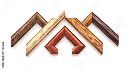 Wooden Picture Frames: A Variety of Brown Hues and Styles