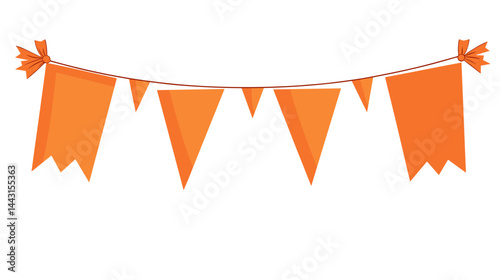 Orange Triangle Bunting Decoration