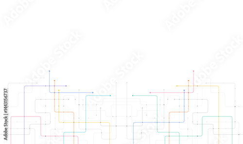 Digital technology background. Concept with technology line. Circuit board background technology