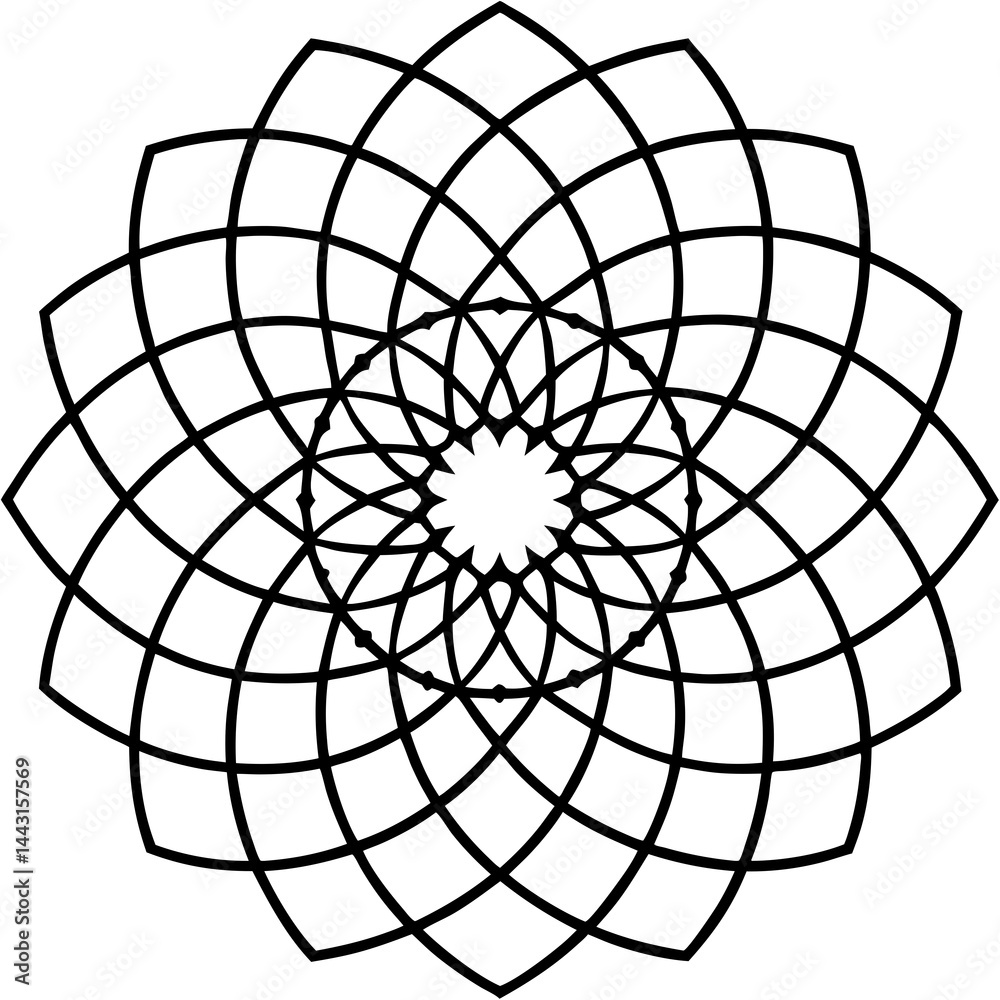 Obraz premium Elegant Infinity Mandala Line Art Design
