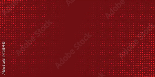 Red diagonal geometric shape with halftone. Modern fiber textured vector eps 10