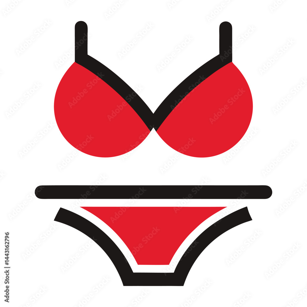 vector illustration of bra