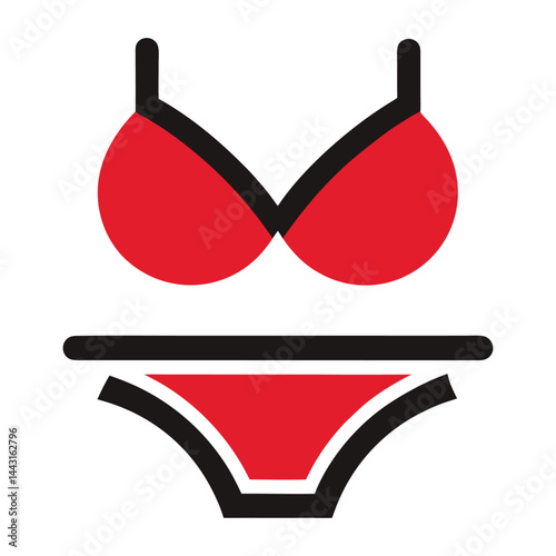 vector illustration of bra
