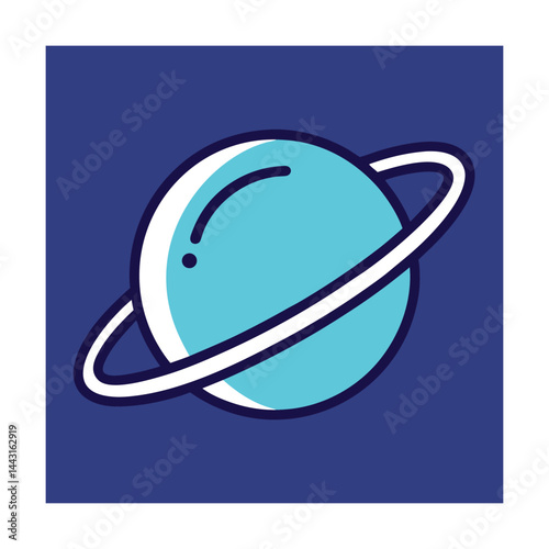 Thin Line Planet with Ring for Space Science and Innovation