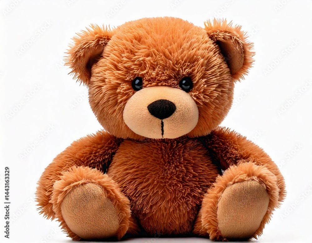 Obraz premium soft brown teddy bear isolated on white background 