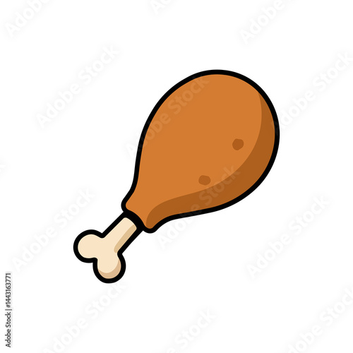Cute Fried Chicken Illustration