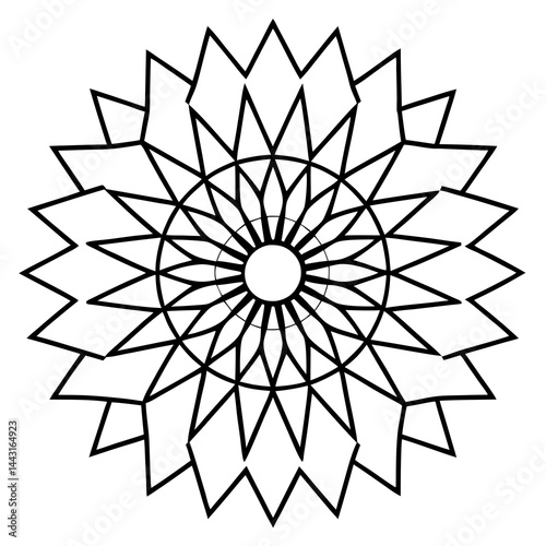 Elegant Mandala Wheel Vector
