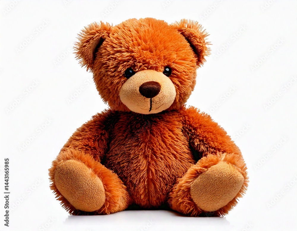 Obraz premium soft brown teddy bear isolated on white background 