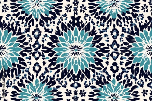 Floral leopard print pattern