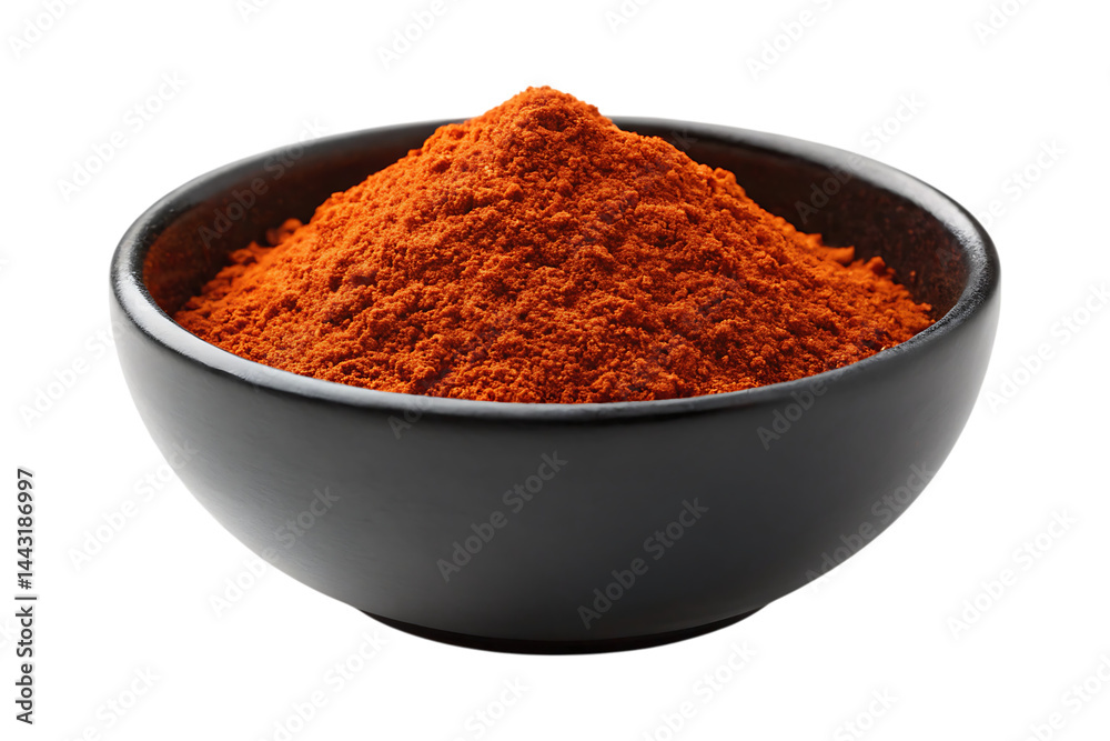 Rich paprika powder in dark bowl vibrant red spice culinary delight studio shot food Rich paprika powder in dark bowl vibrant red spice culinary delight studio shot food
