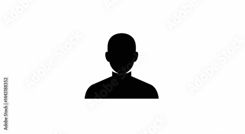 Simple Silhouette of a Persons Upper Body