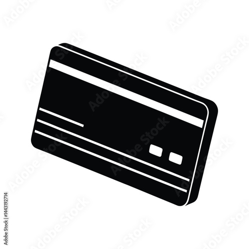 Minimal credit card vector on white background