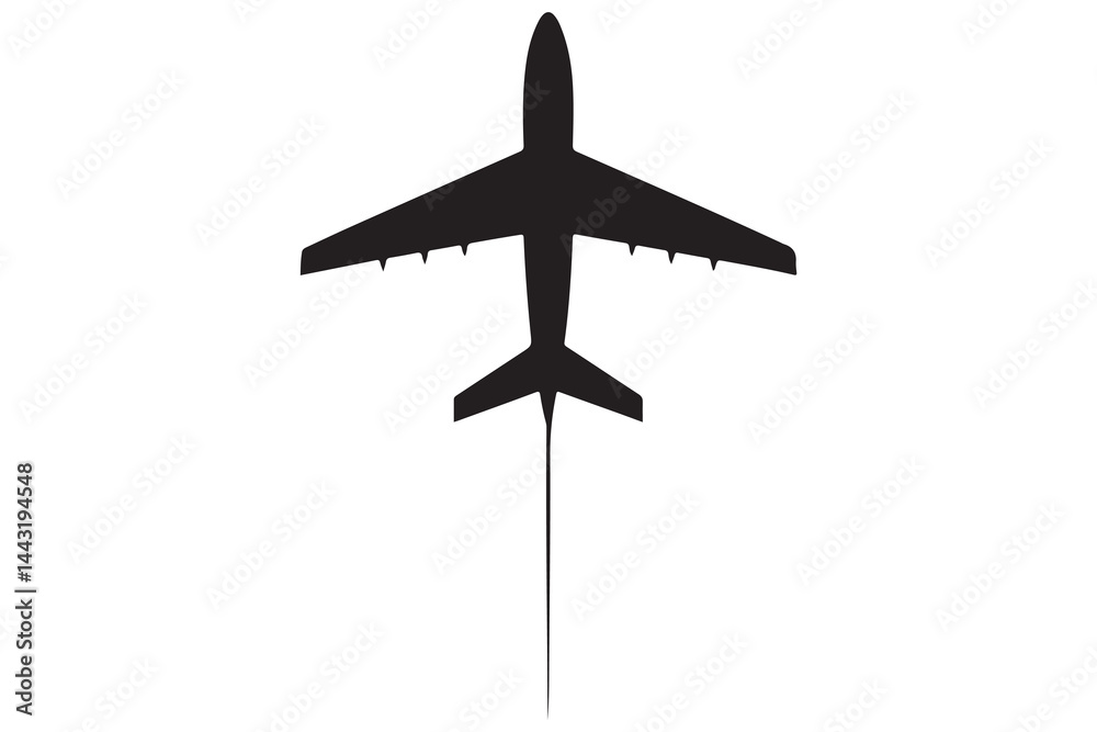 airplane silhouette vector illustration on white background
airplane silhouette vector illustration on white background