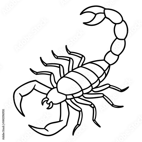 Minimalist Scorpion One-Line Vector Art