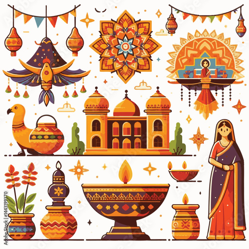 deepavali, background, indian, holiday, happy, festival, diya, deepawali, religion, culture, hindu, lamp, diwali, decoration, traditional, celebration, hinduism, banner, india, light, illustration, ab