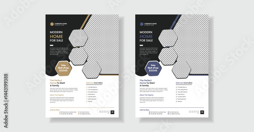 Real estate flyer design, Property or Home sale Flyer design template