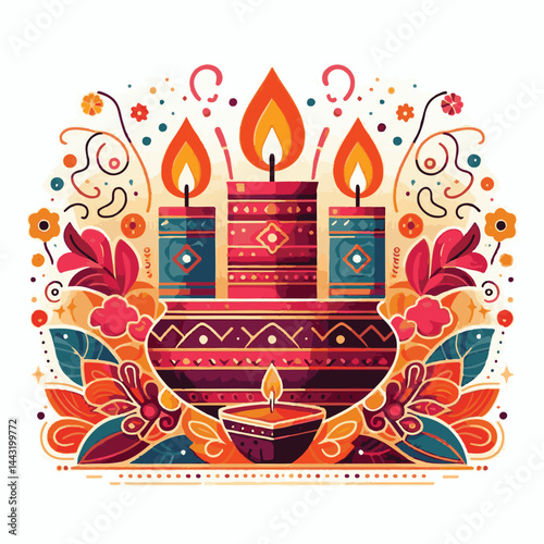 deepavali, background, indian, holiday, happy, festival, diya, deepawali, religion, culture, hindu, lamp, diwali, decoration, traditional, celebration, hinduism, banner, india, light, illustration, ab