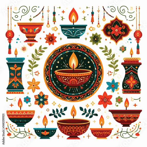 deepavali, background, indian, holiday, happy, festival, diya, deepawali, religion, culture, hindu, lamp, diwali, decoration, traditional, celebration, hinduism, banner, india, light, illustration, ab