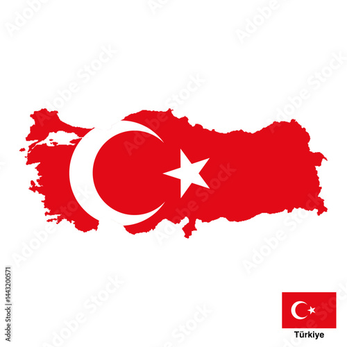 Türkiye map vector isolated on transparent background