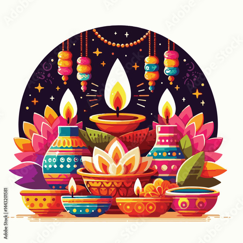 deepavali, background, indian, holiday, happy, festival, diya, deepawali, religion, culture, hindu, lamp, diwali, decoration, traditional, celebration, hinduism, banner, india, light, illustration, ab