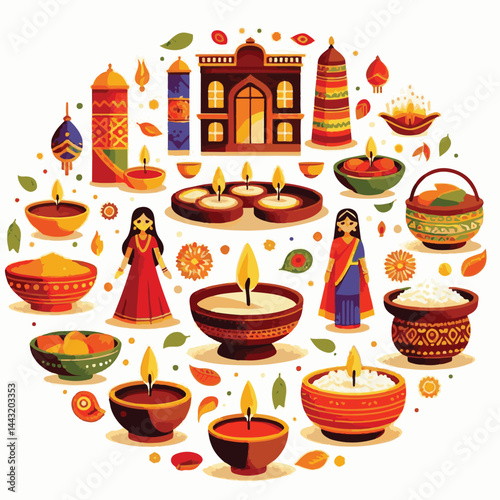 deepavali, background, indian, holiday, happy, festival, diya, deepawali, religion, culture, hindu, lamp, diwali, decoration, traditional, celebration, hinduism, banner, india, light, illustration, ab