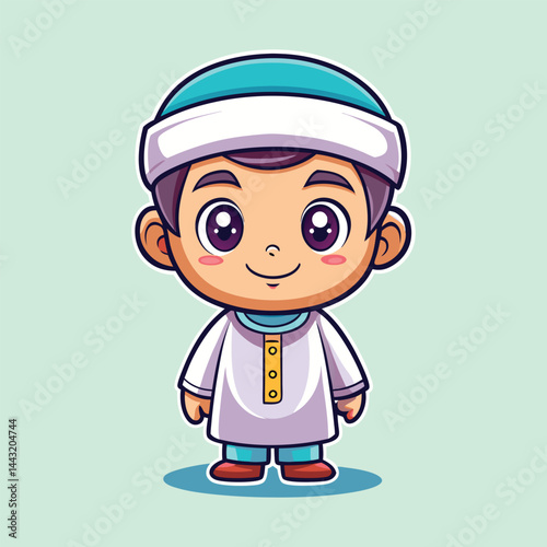 Muslim little boy wear panjabi..