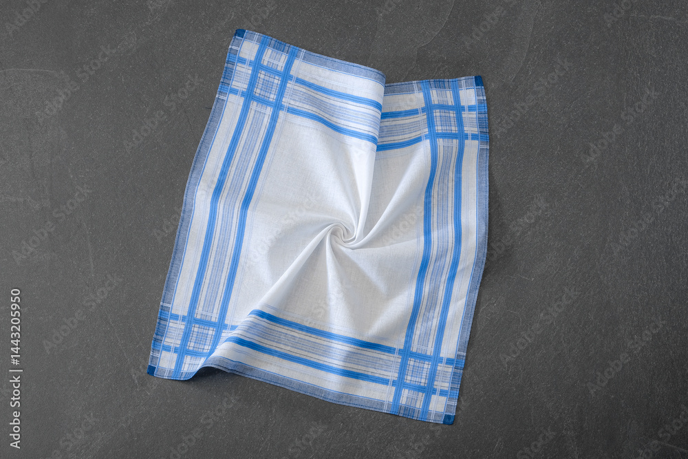 Blue vintage stripped handkerchief for men.