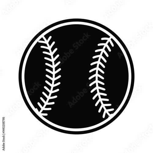 Isolated on white, this baseball ball vector illustration is a classic sport icon design