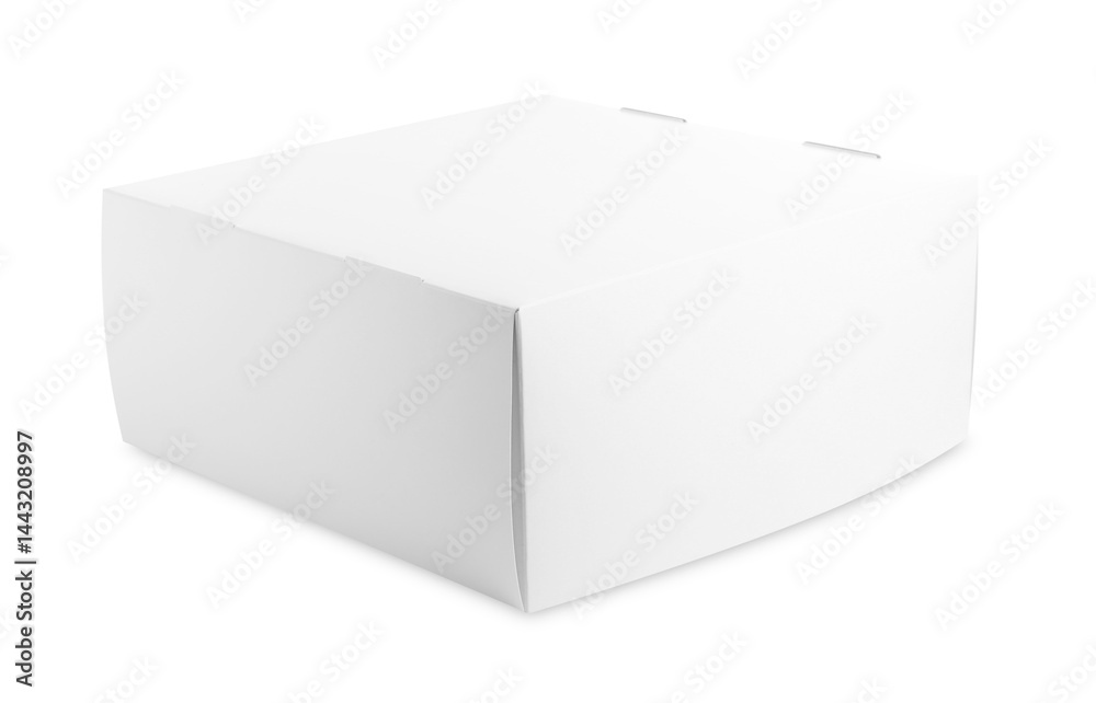 One blank cardboard box isolated on white One blank cardboard box isolated on white