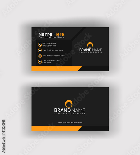 Minimalist business card mockup with front and back design on clean background, ideal for branding identity, personal or corporate presentation, print template, and marketing visuals