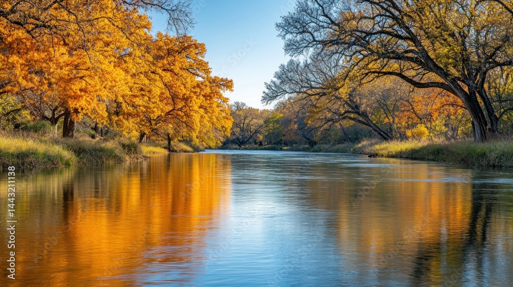Fototapeta premium Autumn River Reflections
