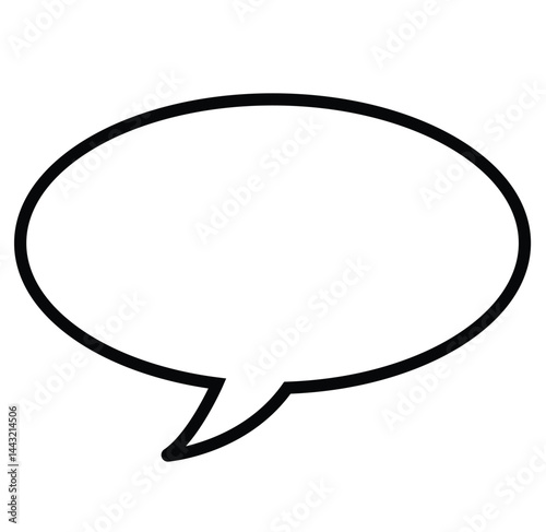 Cute cartoon hand drawn vector bubble speech outline.