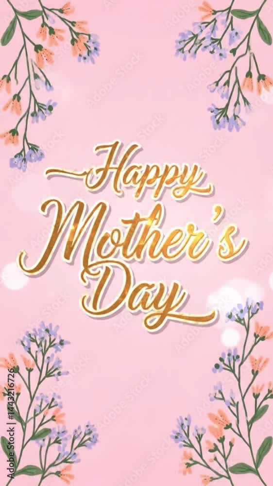 custom made wallpaper toronto digitalHappy Mother’s Day elegant typographic animation

