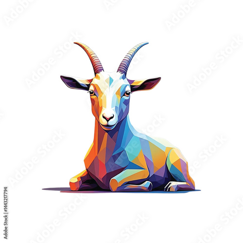 Geometric Sheep Illustration – Low Poly Farm Animal in Bold Vector Style