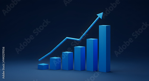 Pixelated Blue Bar Graph with Upward Arrow on Gradient Background Shows Business Growth Free Download Pixelated Blue Bar Graph with Upward Arrow on Gradient Background Shows Business Growth - GFXLoad